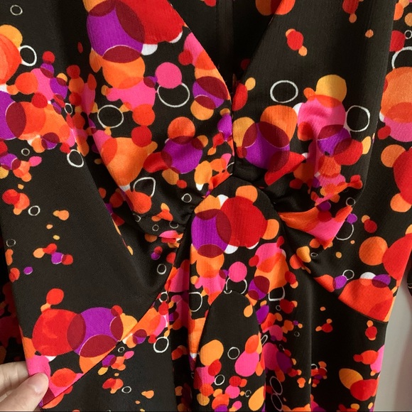 Vtg Maxi Dress Handmade Long Sleeves Multicolored - Picture 9 of 16